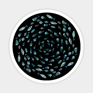 School of Fish Mandala Magnet